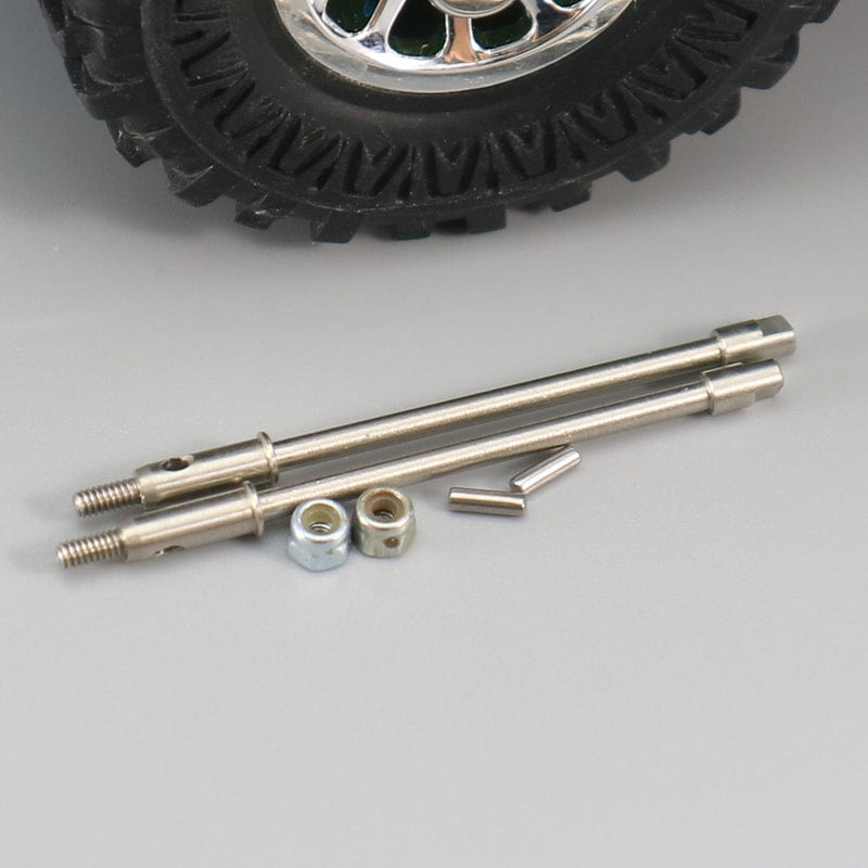 RCAWD Axial SCX24 Upgrades 2x Hardened stainless steel rear center drive shaft set SCX2428S - RCAWD