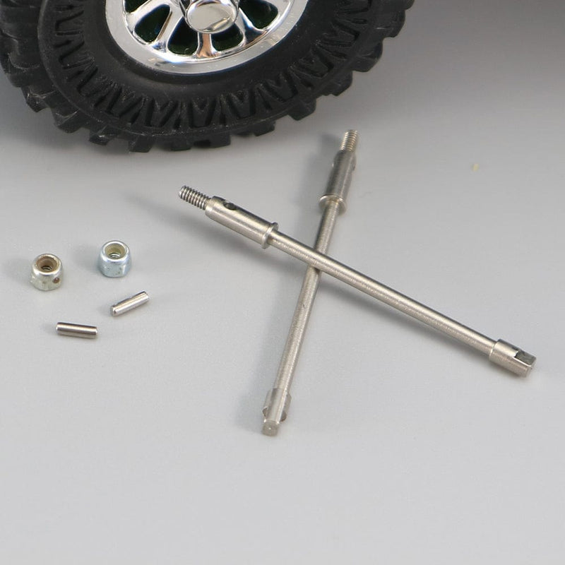 RCAWD Axial SCX24 Upgrades 2x Hardened stainless steel rear center drive shaft set SCX2428S - RCAWD