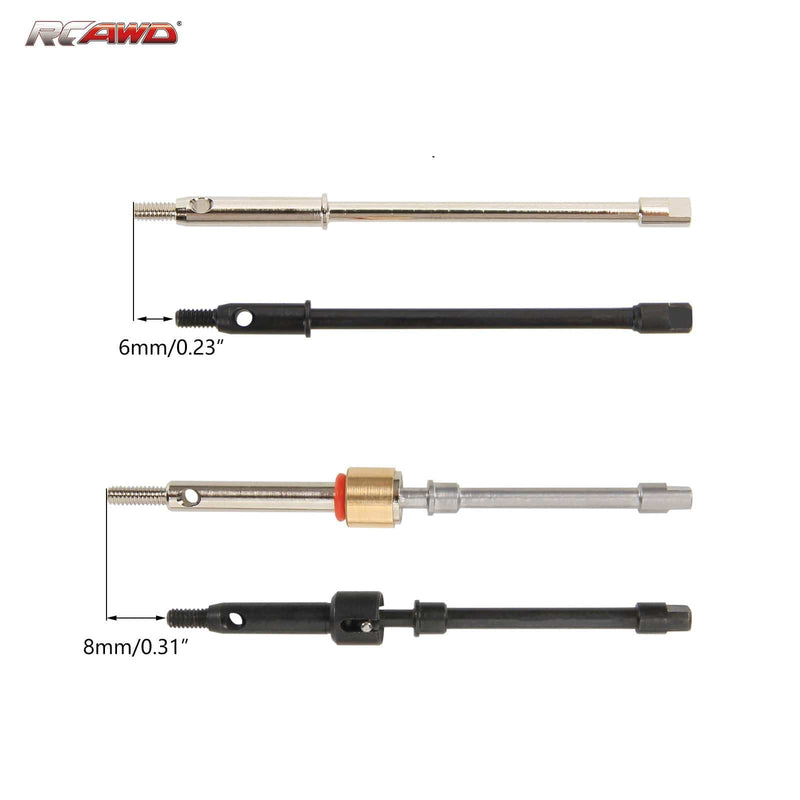 RCAWD Axial SCX24 upgrades 40Cr-Mo extended 6mm CVD driveshaft SCX2562S compatiable with AX24 - RCAWD