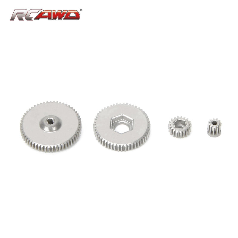 RCAWD Axial SCX24 Upgrades input gear main differential gear motor pinion gear spur gear Hardened stainless steel SCX2436 - RCAWD