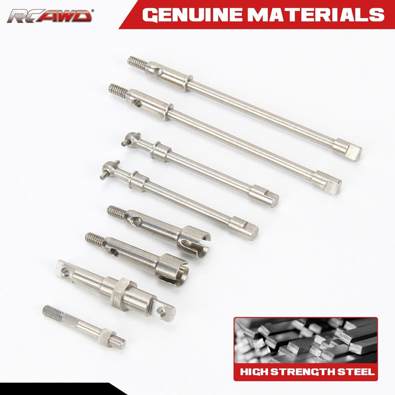 RCAWD Axial SCX24 Upgrades front center differential shafts and front&rear shafts set SCX2429S - RCAWD