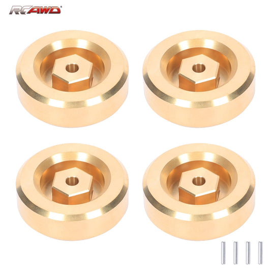 RCAWD RCAWD Axial UTB18 Capra 4x CNC machined brass weighted hex hub set, hex weights 268g total D2-AXI212015Y