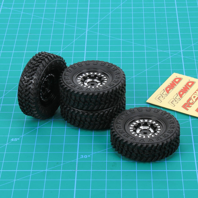 RCAWD 1.3” 60*20mm glue-free wheel tire for FMS FCX24 and SCX24 crawlers - RCAWD