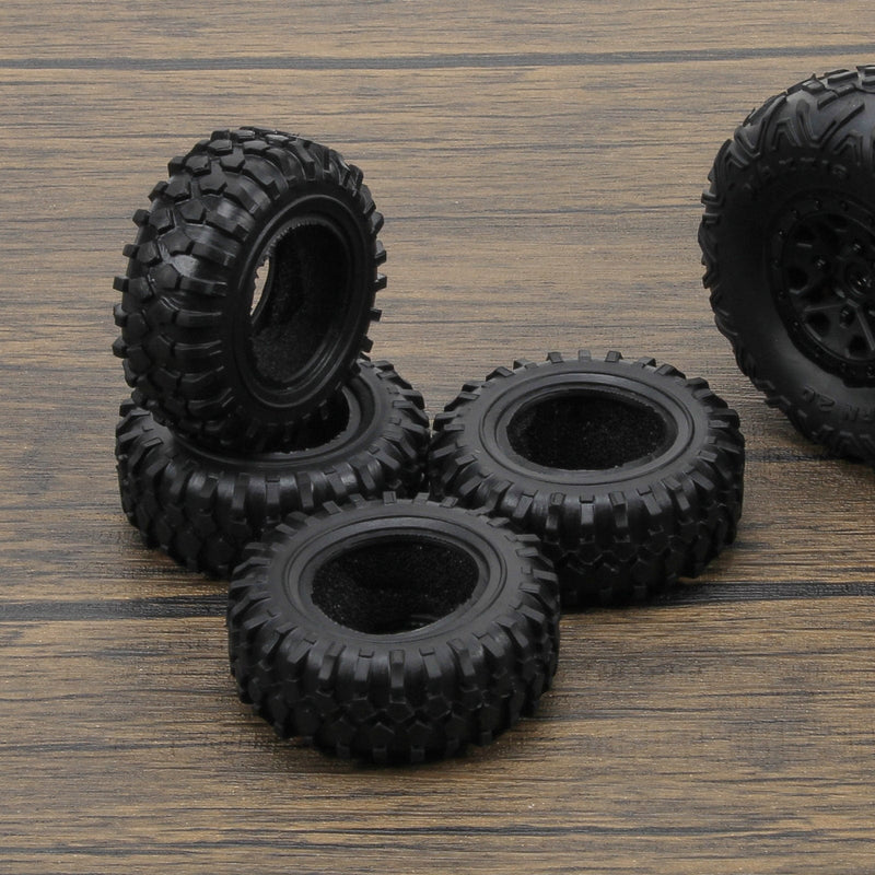 RCAWD 4pcs 55*21mm rubber tire for FMS FCX24 1-24 crawlers - RCAWD