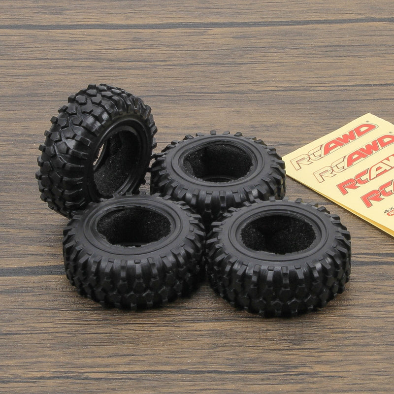 RCAWD 4pcs 55*21mm rubber tire for FMS FCX24 1-24 crawlers - RCAWD