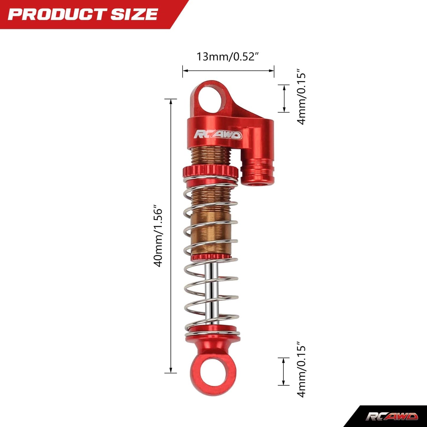 RCAWD RCAWD FMS FCX24 Upgrades full alloy damper shock absorber oil filled type C3002