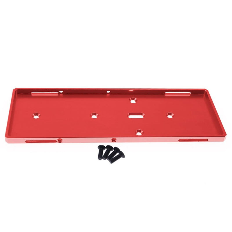 RCAWD Red Alumium battery tray mount plate for ECX 1/12 Barrage 1/18 Temper 1/10 RGT 136100 and FTX Outback