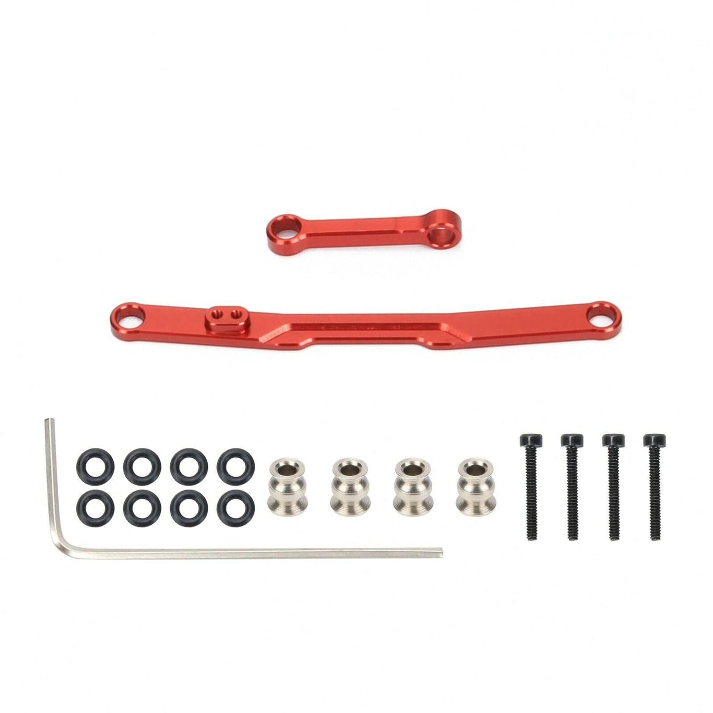 RCAWD Red Axial SCX24 Crawler Fix Link Steering Rod front steering saver complete HRASXTF49X01 upgrade parts