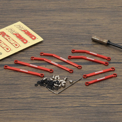 RCAWD Red RCAWD 1/24 Axial SCX24 Upgrades Alloy 50mm 58mm 51mm 39mm full set linkage toe link tie rod SCX2546