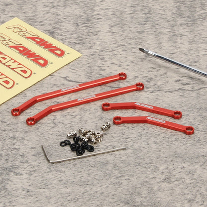 RCAWD Red RCAWD 1/24 Axial SCX24 Upgrades Aluminum alloy 41mm 69mm lower linkage toe link tie rod set SCX2542