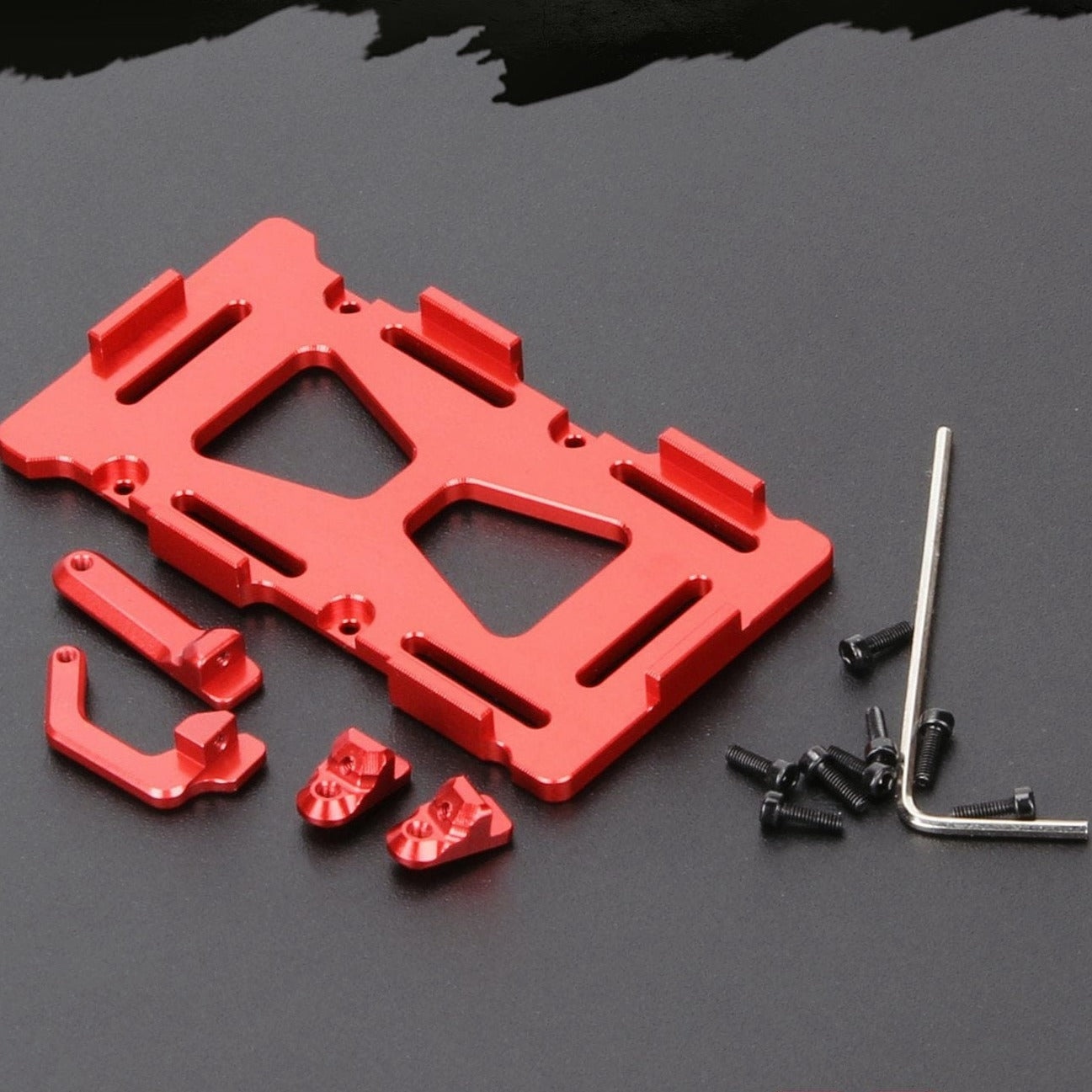 RCAWD Red RCAWD 1/24 Axial SCX24 Upgrades Aluminum alloy battery tray SCX2452