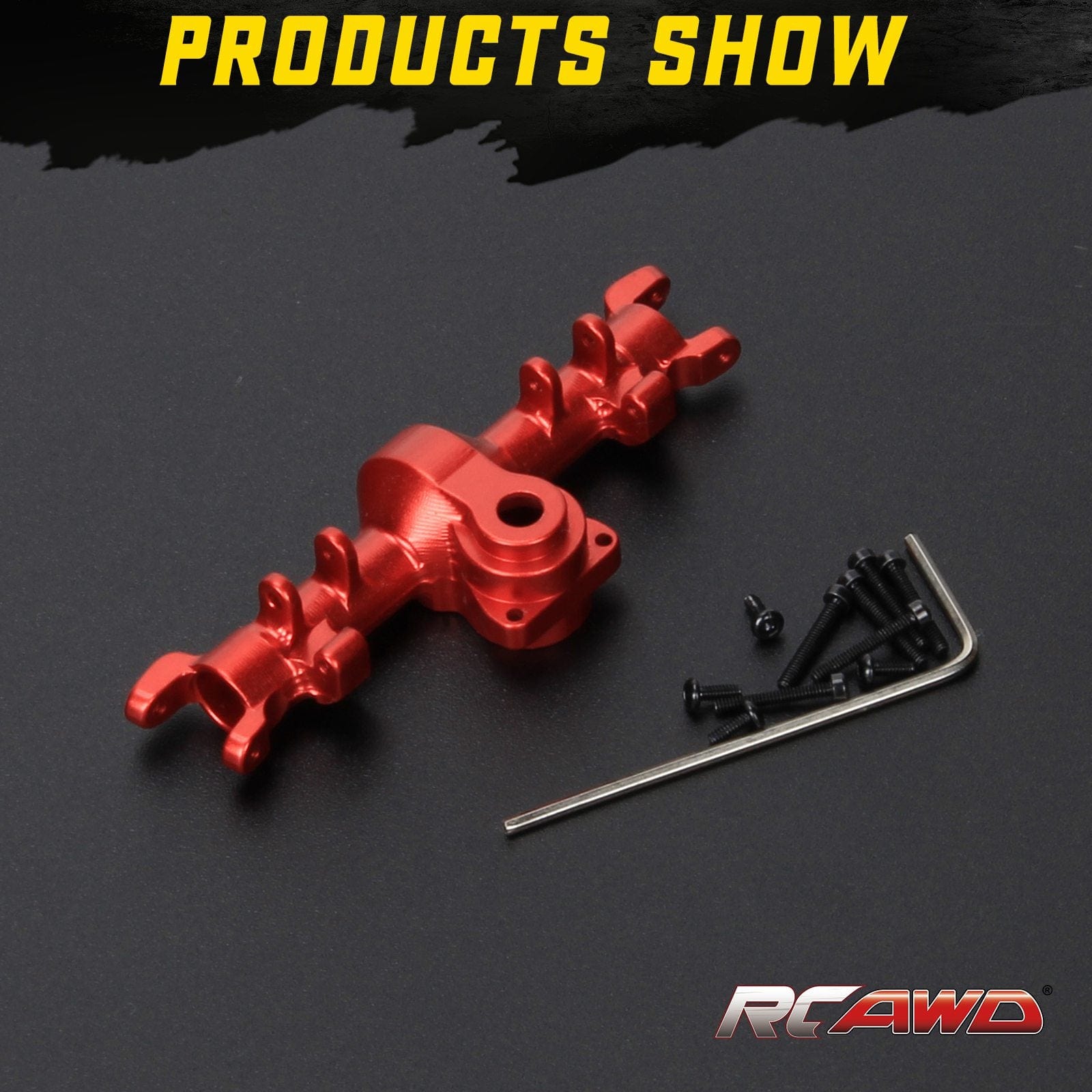 RCAWD Red RCAWD 1/24 Axial SCX24 Upgrades Aluminum alloy front axle housing w/o gears SCX2455