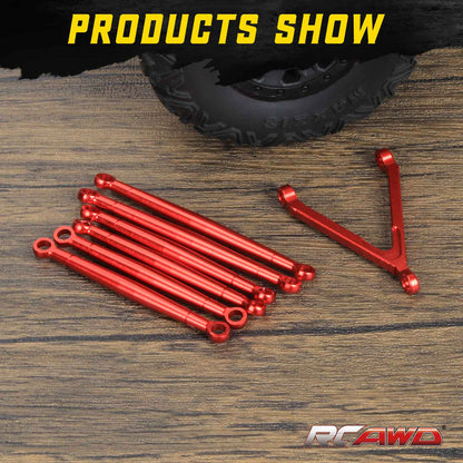 RCAWD Red RCAWD 1/24 Axial SCX24 Upgrades Aluminum alloy link set/tie rod set  SCX2450