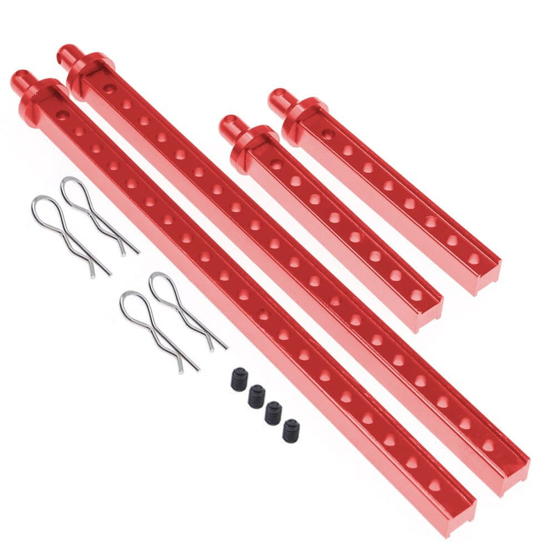 RCAWD Red RCAWD Aluminum body post with body clips for RGT 136100 FTX5586 outback parts 4pcs