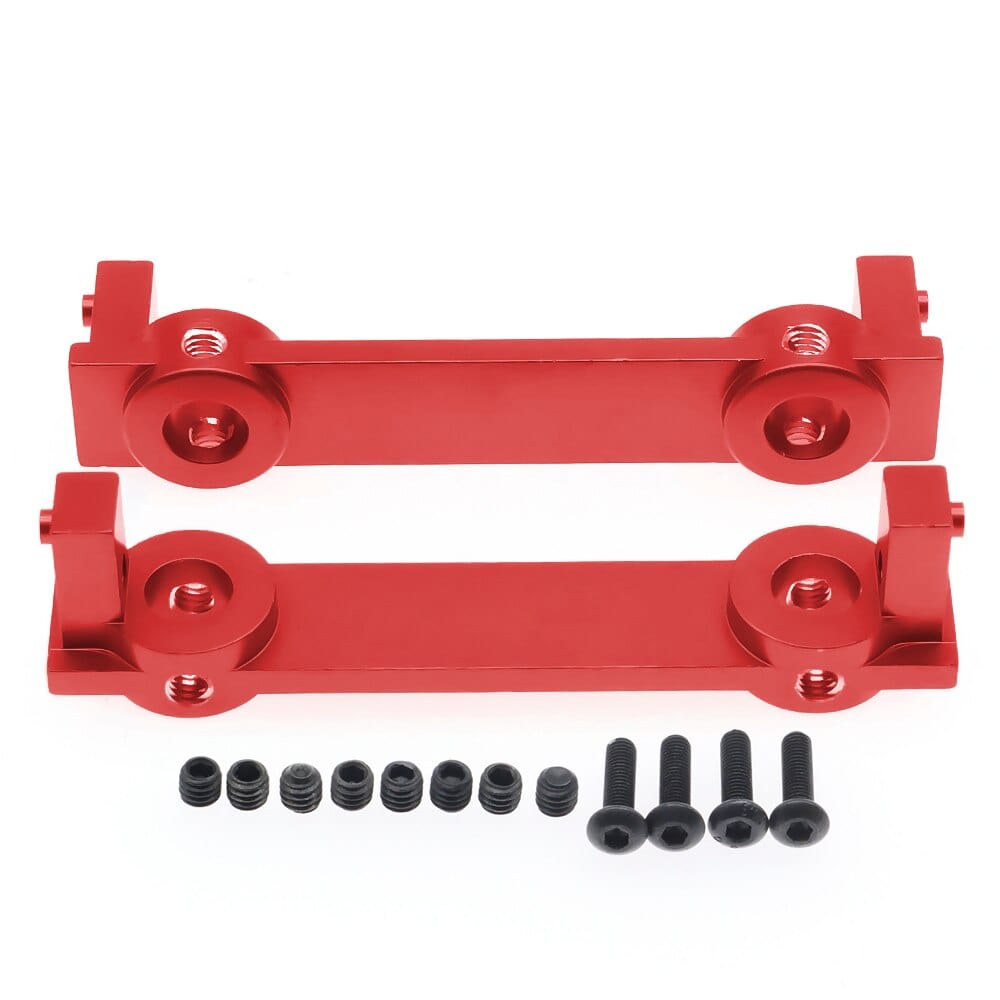 RCAWD Red RCAWD Aluminum front and rear bumper mount for ECX 1/12 Barrage 1/18 Temper 1/10 RGT 136100 and FTX Outback crawler parts 2pcs