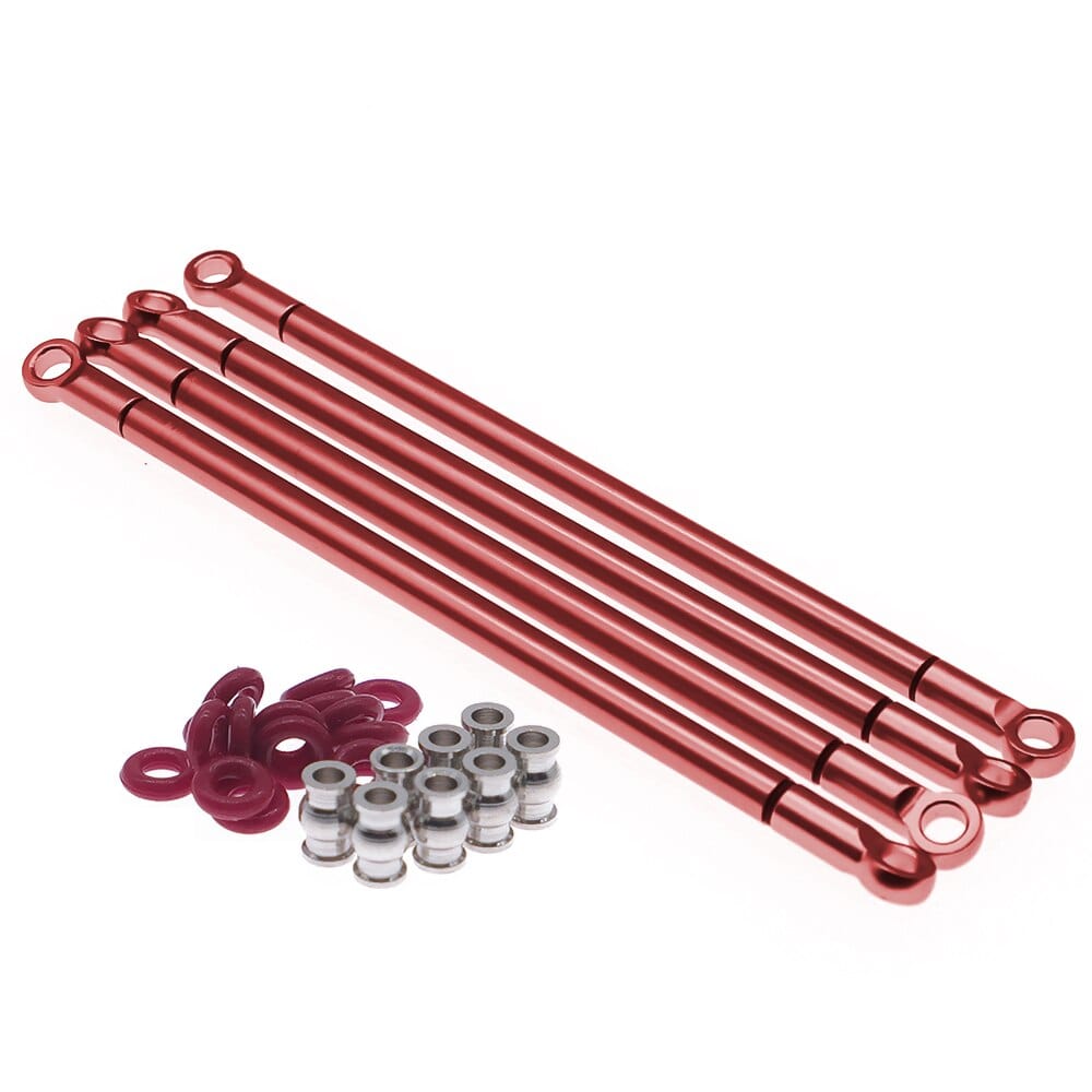 RCAWD Red RCAWD Aluminum side linkage for 1/10 RGT 136100 and FTX Outback crawler FTX5586 upgraded parts 4pcs