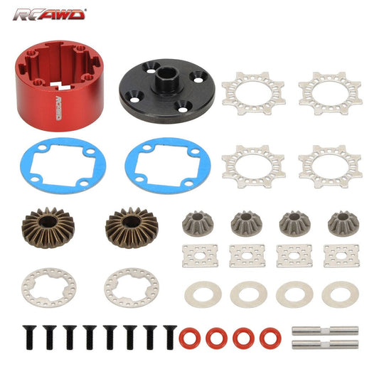RCAWD Red RCAWD arrma 6s upgrades parts Alloy Diff Case (29MM) w/ Metal Gear Set D2-ARA311061R