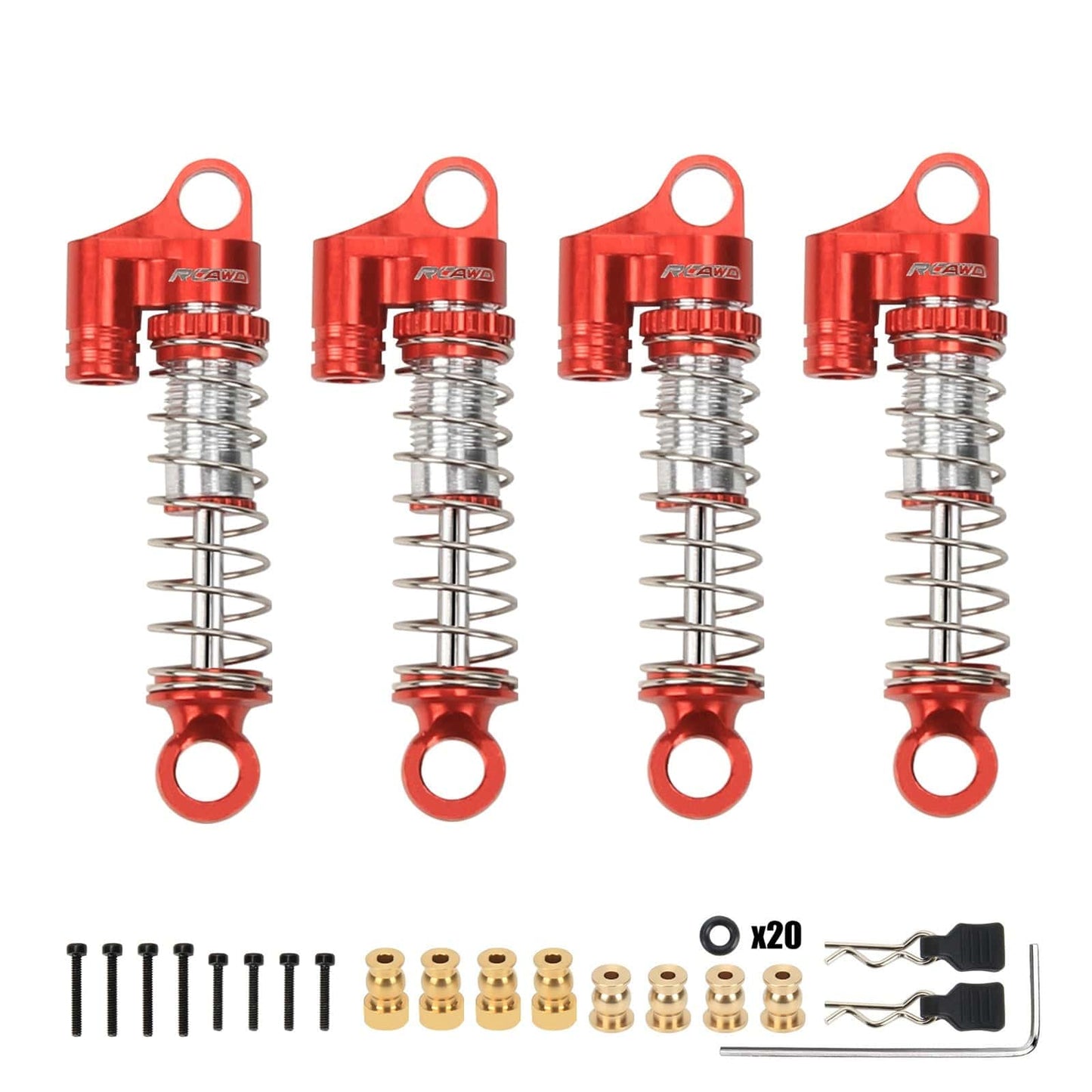 RCAWD Red RCAWD Axial SCX24 Oil Filled Type Shock Absorber Upgrade Parts