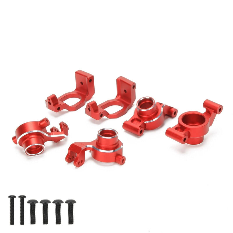 RCAWD Red Traxxas Maxx Steering Caster Blocks Hub Carrier Set 8952 8937 8932 RCAWD