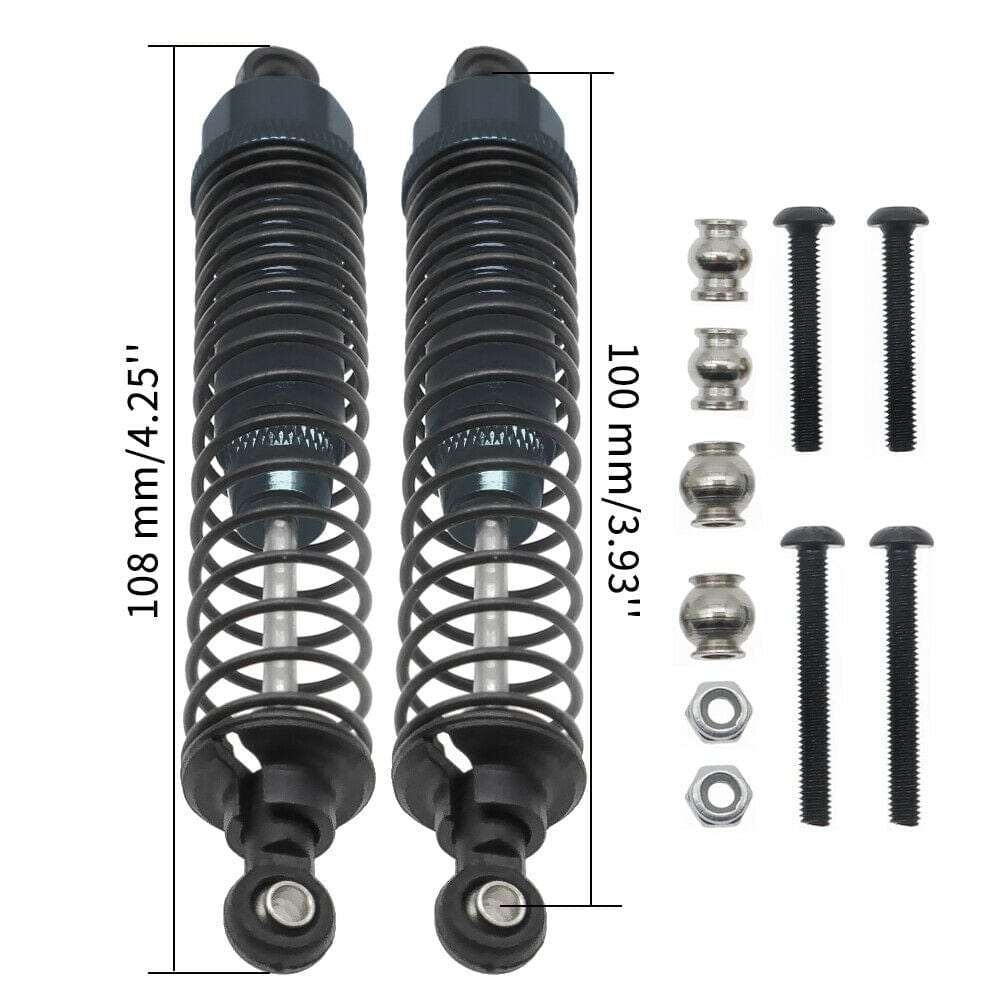 RCAWD REDCAT UPGRADE PARTS Black RCAWD Alloy RC Shock Absorber 13850 For RC RedCat 1/10 Everest Gen7 Pro/Sport oil filled type