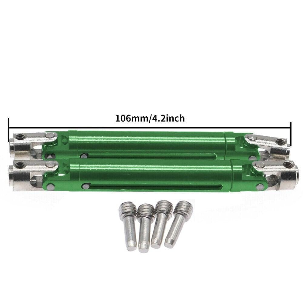 RCAWD REDCAT UPGRADE PARTS Green RCAWD Alloy Center Drive Shaft 13819 For RC Car RedCat 1/10 Everest Gen7 Pro/Sport 2PCS