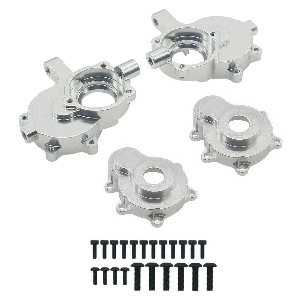 RCAWD REDCAT UPGRADE PARTS Silver RCAWD alloy front outer portal housing set 1 pair for Redcat Gen8 crawler