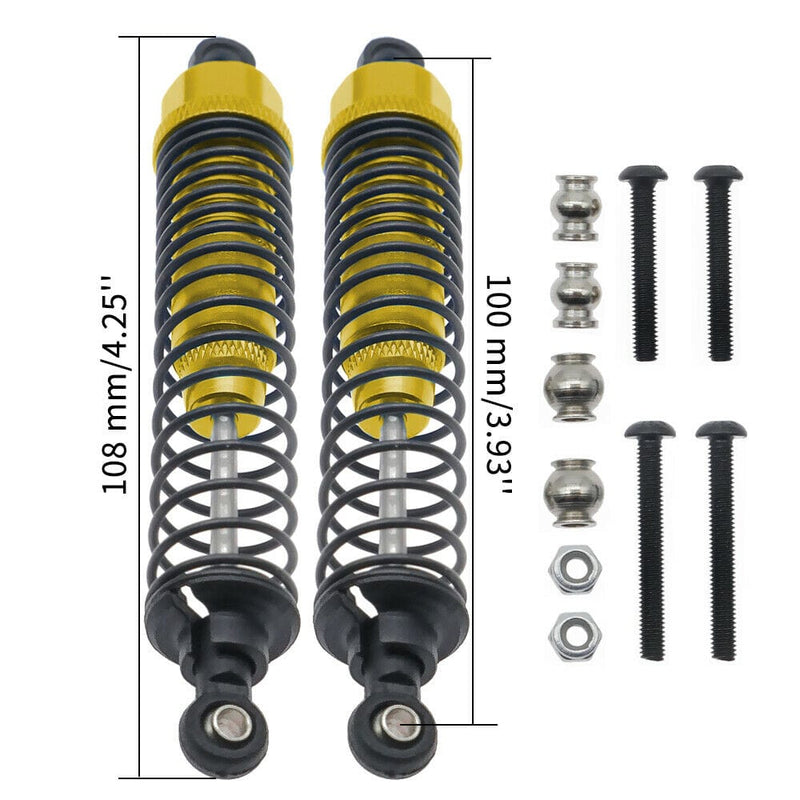 RCAWD REDCAT UPGRADE PARTS Yellow RCAWD Alloy RC Shock Absorber 13850 For RC RedCat 1/10 Everest Gen7 Pro/Sport oil filled type