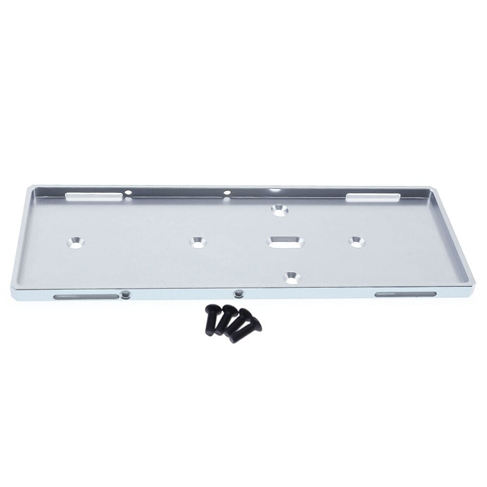 RCAWD Silver Alumium battery tray mount plate for ECX 1/12 Barrage 1/18 Temper 1/10 RGT 136100 and FTX Outback