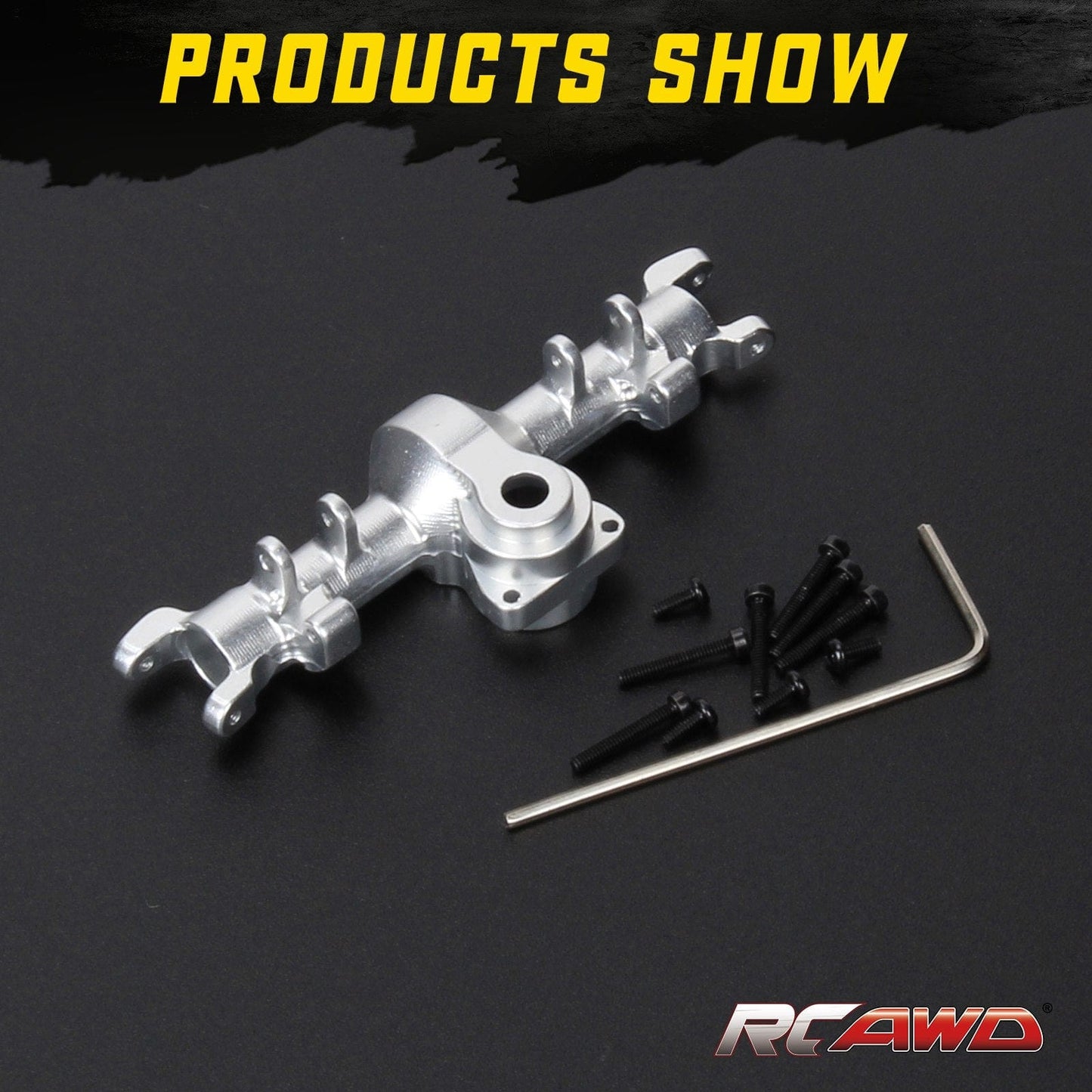 RCAWD Silver RCAWD 1/24 Axial SCX24 Upgrades Aluminum alloy front axle housing w/o gears SCX2455