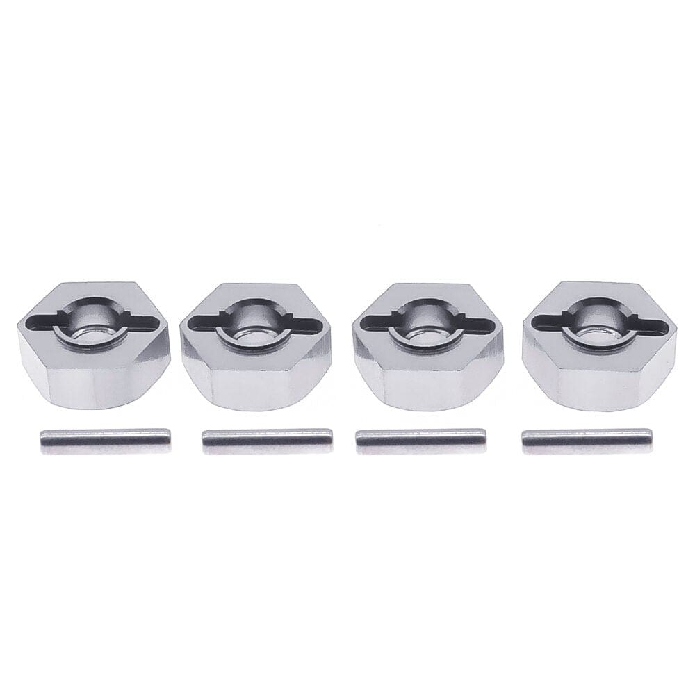 RCAWD Silver RCAWD 12mm  wheel hex for 1/10 RGT 86100 86110 FTX5579 Outback Fury crawler parts 4pcs