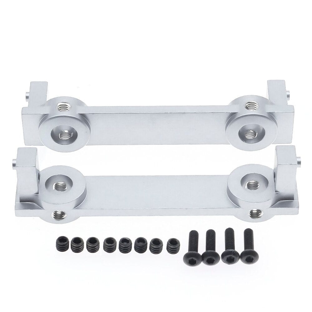 RCAWD Silver RCAWD Aluminum front and rear bumper mount for ECX 1/12 Barrage 1/18 Temper 1/10 RGT 136100 and FTX Outback crawler parts 2pcs