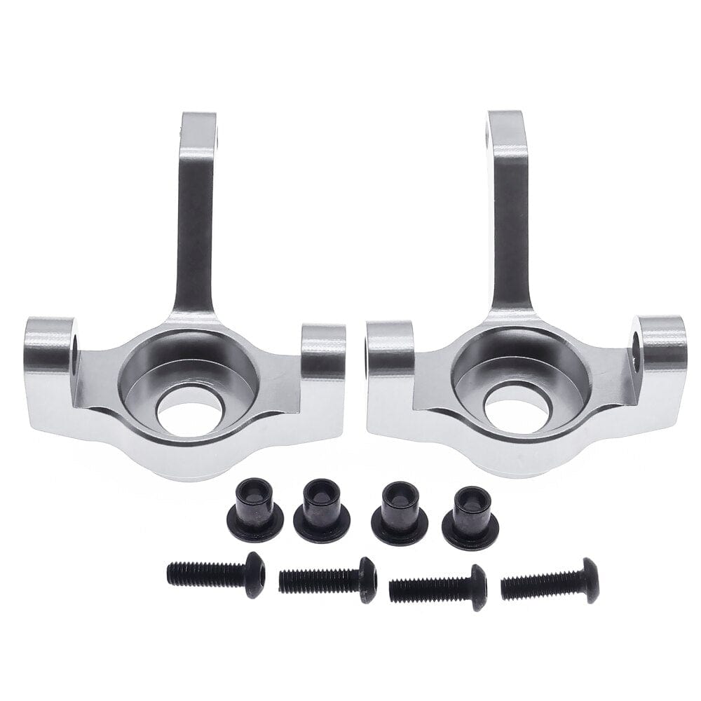 RCAWD Silver RCAWD Aluminum steering hub carrier for 1/10 RGT 86100 86110 FTX5579 Outback Fury crawler part 2pcs