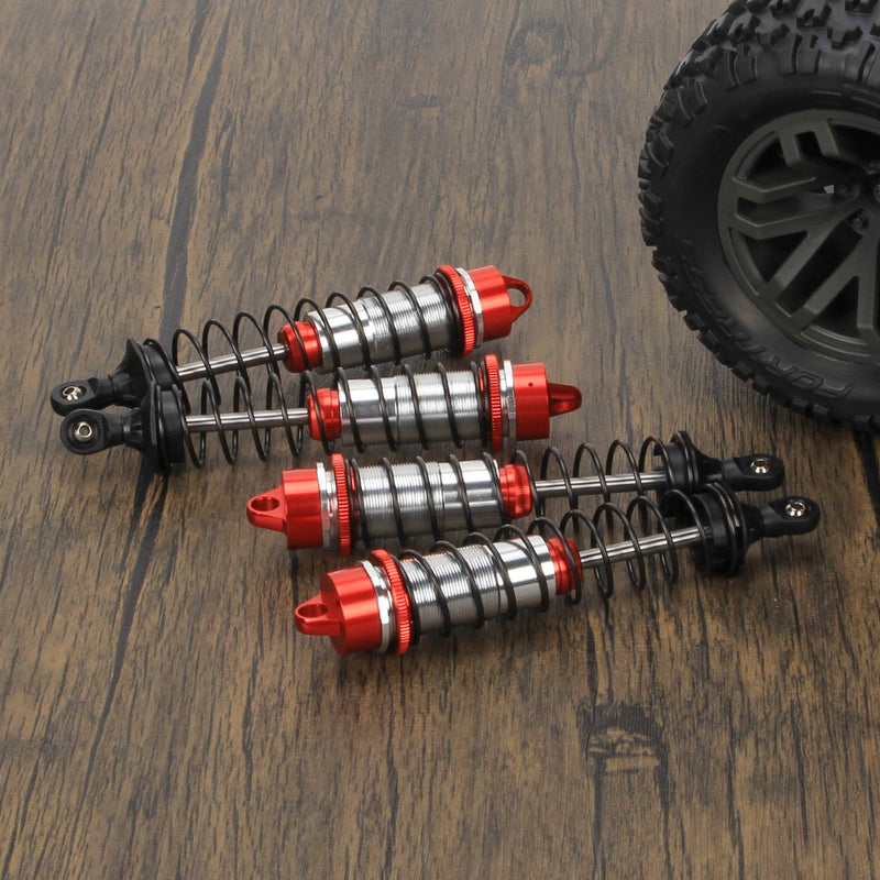 RCAWD TRAXXAS MAXX Red RCAWD Traxxas Maxx upgrade Metal Shocks Absorber oil-filled type 8961