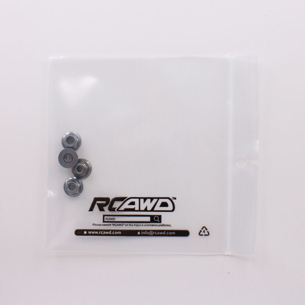 RCAWD TRAXXAS UPGRADE PARTS RCAWD Alloy 4mm Wheel Lock Nut TS1613 For RC Hobby Car 1/16 Traxxas Slash 4PCS