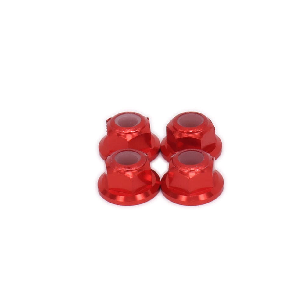 RCAWD TRAXXAS UPGRADE PARTS Red RCAWD Alloy 4mm Wheel Lock Nut TS1613 For RC Hobby Car 1/16 Traxxas Slash 4PCS