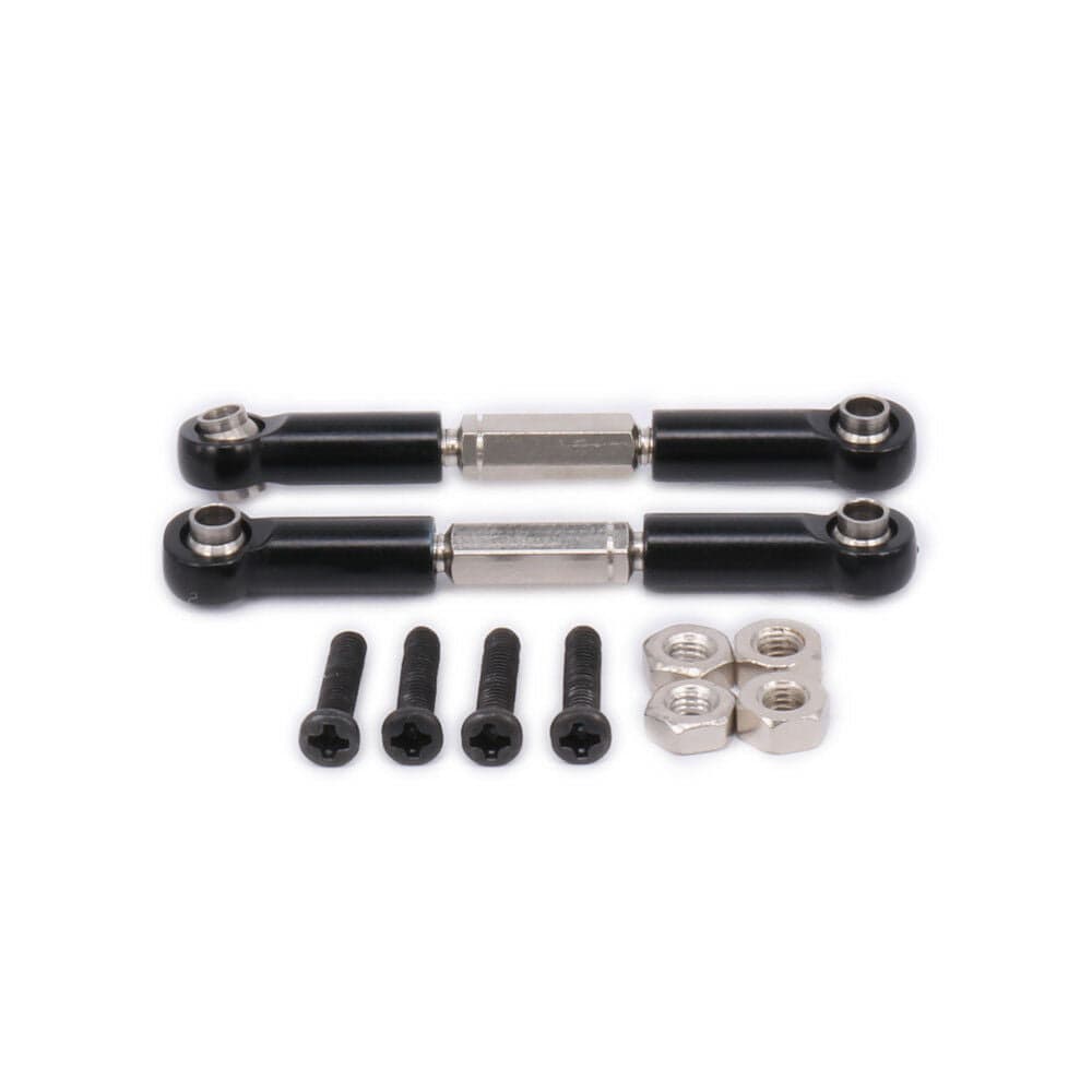 RCAWD WLTOYS UPGRADE PARTS Black RCAWD Adjustable Tie Rod Servo Link 0018 For RC Model Car 1/12 Wltoys 12428 12628 2pcs