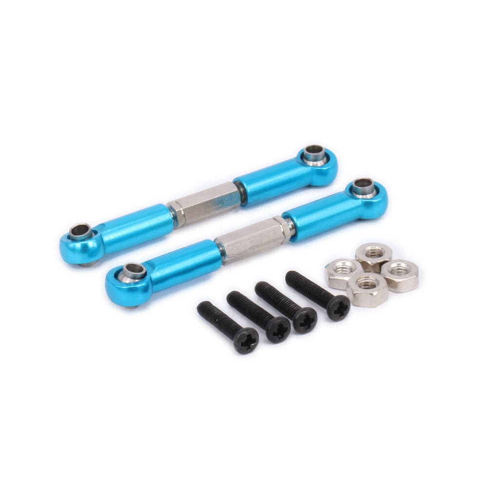 RCAWD WLTOYS UPGRADE PARTS Blue RCAWD Adjustable Tie Rod Servo Link 0018 For RC Model Car 1/12 Wltoys 12428 12628 2pcs