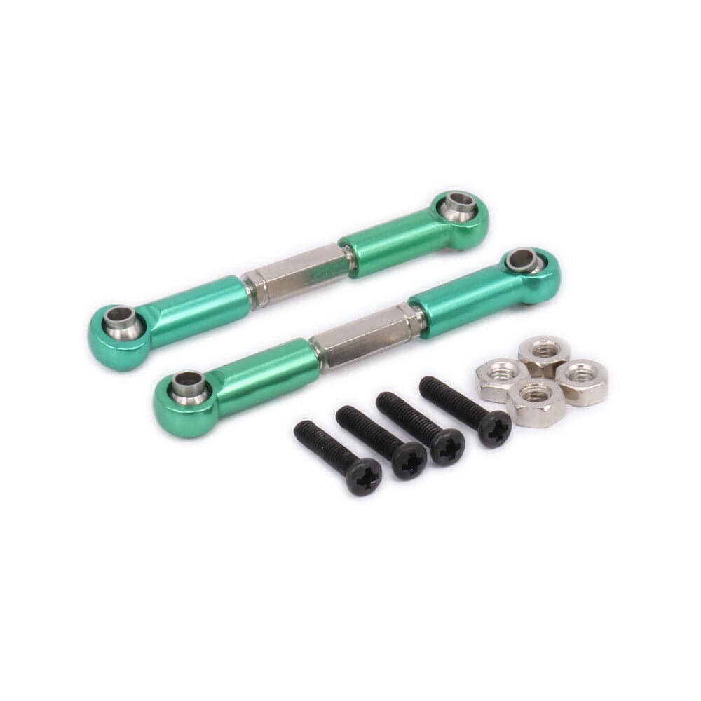 RCAWD WLTOYS UPGRADE PARTS Green RCAWD Adjustable Tie Rod Servo Link 0018 For RC Model Car 1/12 Wltoys 12428 12628 2pcs