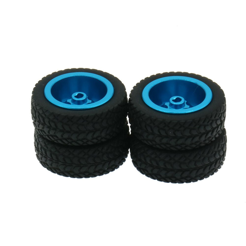 RCAWD WLTOYS UPGRADE PARTS RCAWD Alloy Wheel Tire Set K989-53-1 For 1/28 RC Hobby Wltoys K969 K989 P929 4PCS