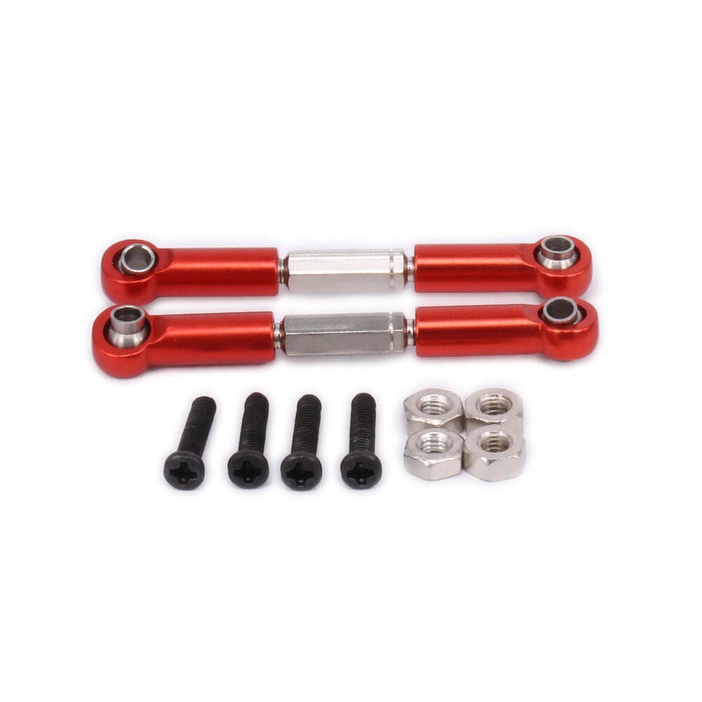 RCAWD WLTOYS UPGRADE PARTS Red RCAWD Adjustable Tie Rod Servo Link 0018 For RC Model Car 1/12 Wltoys 12428 12628 2pcs