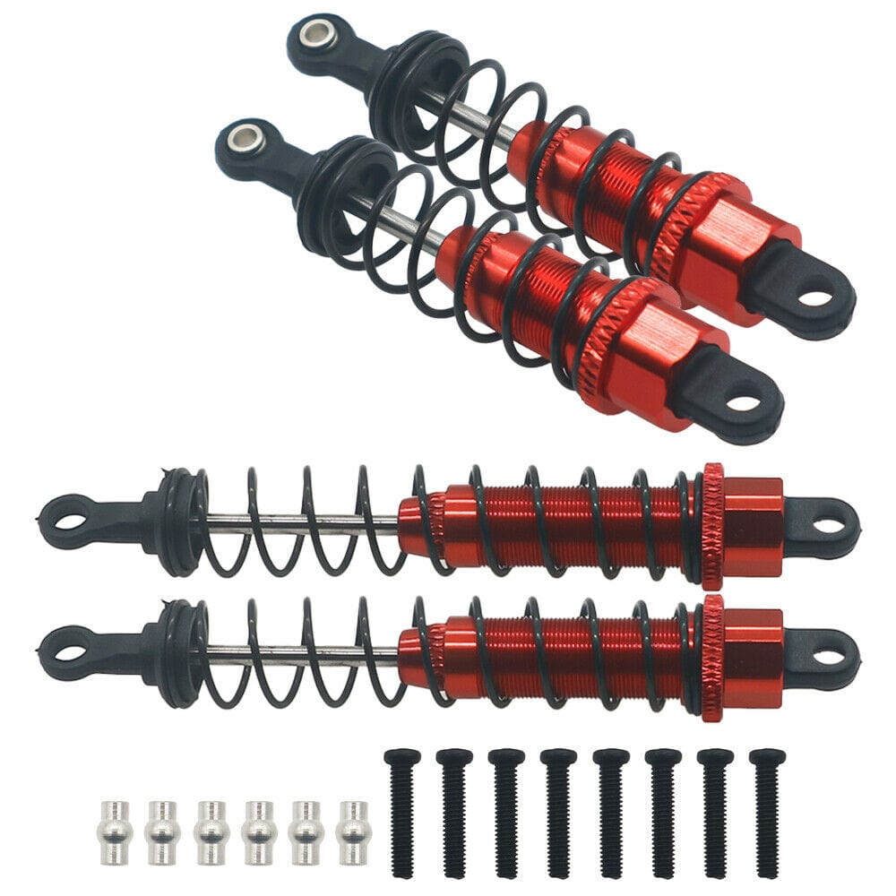RCAWD WLTOYS UPGRADE PARTS Red RCAWD Alloy Front Rear Shock Absorbers For 1/12 Wltoys 12428 12423 Feiyue FY-01