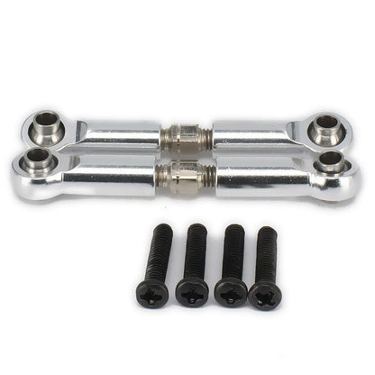 RCAWD WLTOYS UPGRADE PARTS Silver RCAWD Front/Rear Servo Link Steering For Rc Model Car 1/18 Wltoys a959 a969 a979 k929