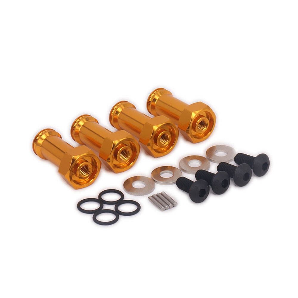 RCAWD WLTOYS UPGRADE PARTS Yellow RCAWD 12mm Wheel Hex Hub 29mm Extension Adapter For RC 1/18 WLtoys A959 A969 K929 4PCS