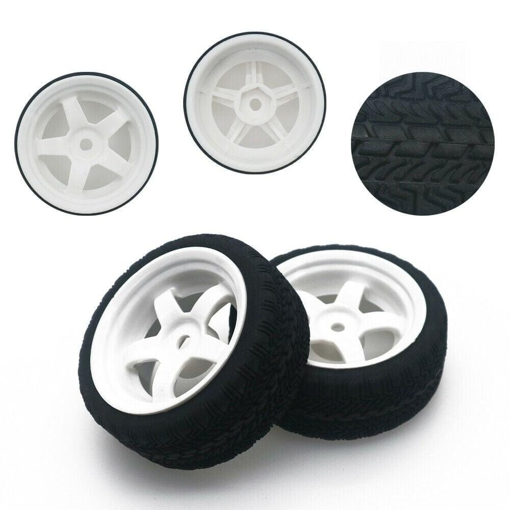 RCAWD WPL UPGRADE PARTS RCAWD 63mm 5 spoke wheel rubber tire for rc car 1/10 WPL D12 drift truck