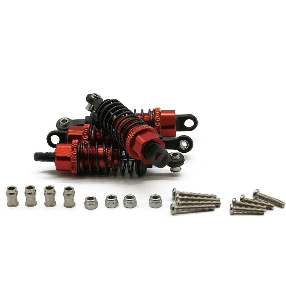 RCAWD WPL UPGRADE PARTS Red RCAWD Shock adsorber for 1/16 WPL Henglong C14 C24 4x4 pick-up truck crawler 4pcs